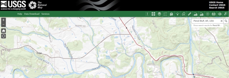 The National Map advanced viewer screen shot